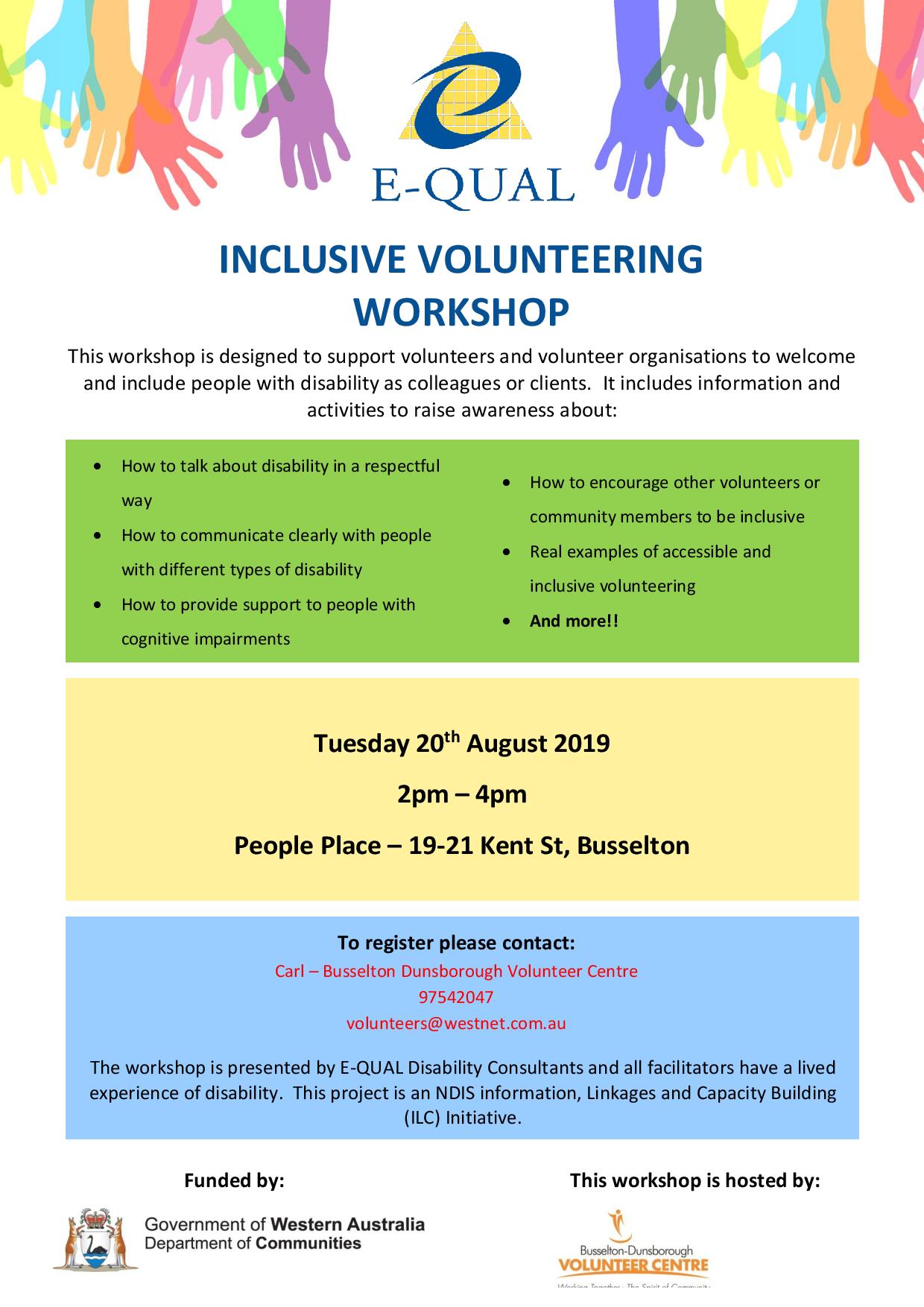 Inclusive volunteering flyer Busselton page 001